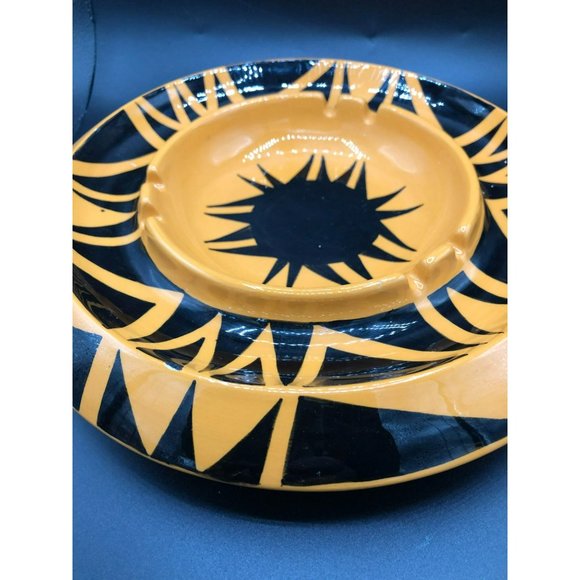 Hand-Painted Ashtray / Trinket Dish, R. Laner UTE Mountain Ute Tribe Pottery - Picture 4 of 8